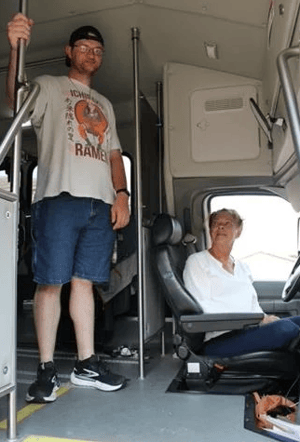 Bus Driver with Client
