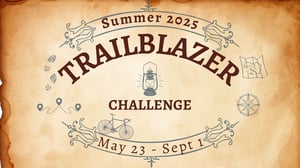 Summer 2025 trailblazer challenge graphic