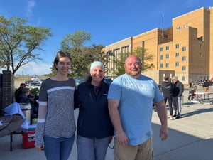 Corinne Michelle and Nate at Bike to Work Day